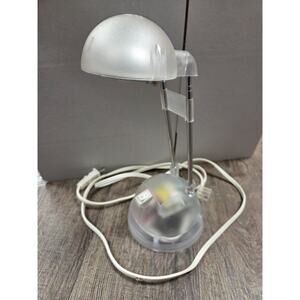 Vintage 1990s IKEA ESPRESSIVO Clear See Through Telescopic halogen desk lamp